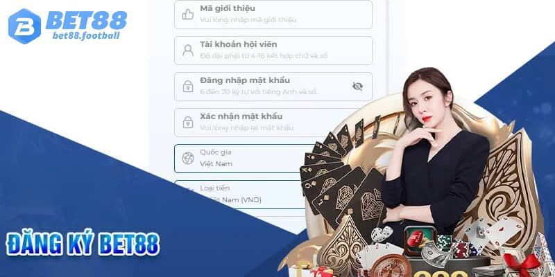 Thao tác đăng ký tài khoản Bet88 trên PC đơn giản